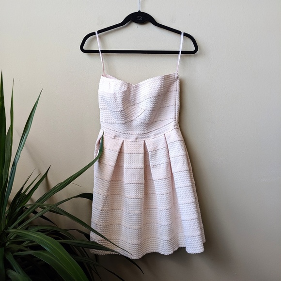 Jun & Ivy Blush Pink Strapless Bandage Mini Dress - Picture 1 of 5